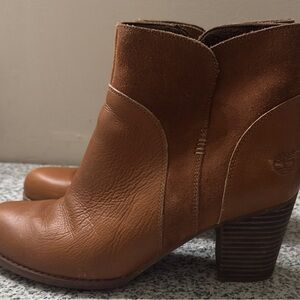 Timberland Women's Tan Leather Heeled Boots
